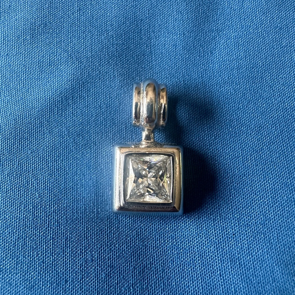 Sterling silver and cubic zirconia pendant